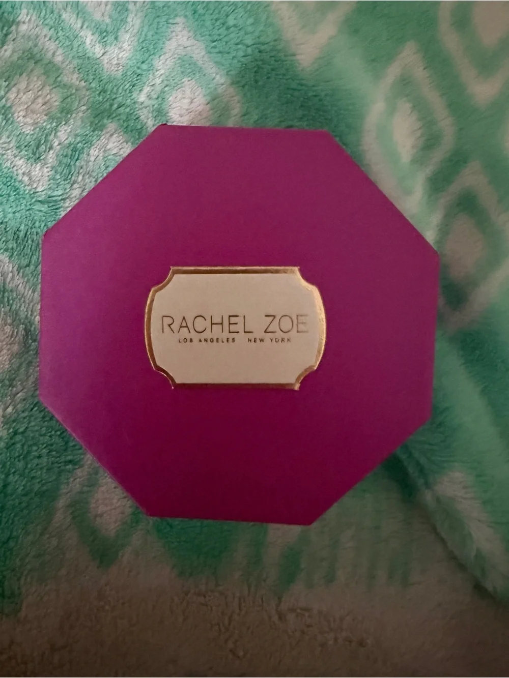Rachel Zoe Silver Triple Heart Necklace with CZ Accents